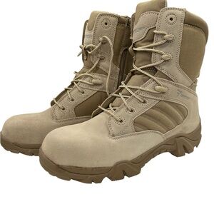 NWT Bates Tan Lace-Up Combat Boots